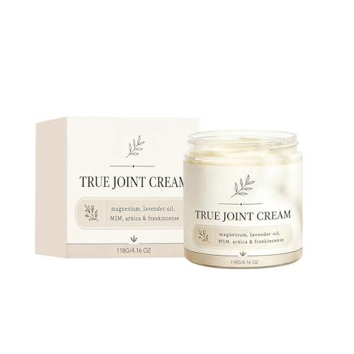 Outfield Organics True Joint Cream Magnesium & MSM Body Cream with Lavender Oil Arnica and Frankincense Moisturizing Massage Cream for Daily Skin Care Non-Greasy Formula.1PC