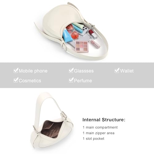 CLUCI Shoulder Bags for Women,Vegan Leather Crossbody Purses Small Crescent Bag Hobo Handbag luna bag with Adjustable Strap4