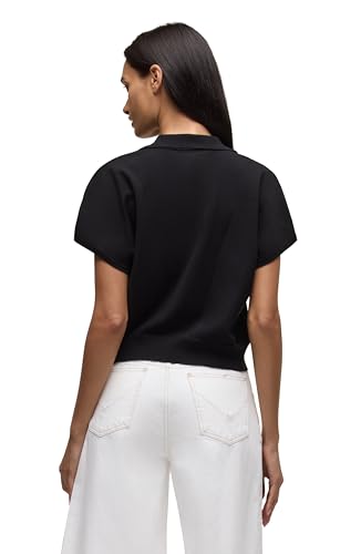 Image of HUDSON Women's Draped Collared V-Neck Sweater