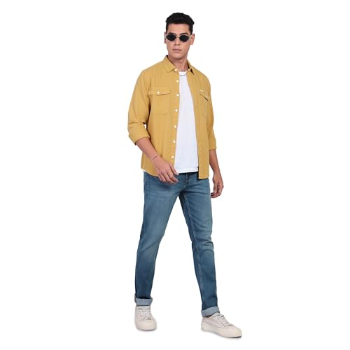 Image of Lee Men's Solid Regular Fit Shirts
