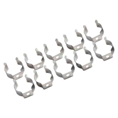 10 Pcs Spring Terry Clips, U Clips Holder Bracket Open Type Spring Steel Tool Clips For Cabinets Courtyards(25mm)