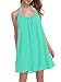 ReachMe Womens Sexy Plus Size Swimsuit Coverups Spaghetti Strap Beach Dresses Bathing Suit Cover Up Sheer Tank Sundress(1 Mint,M)
