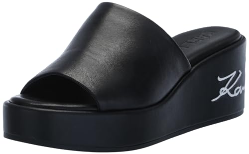 KARL LAGERFELD Women's Calvina Slip on Platform Wedge Sandal Espadrille