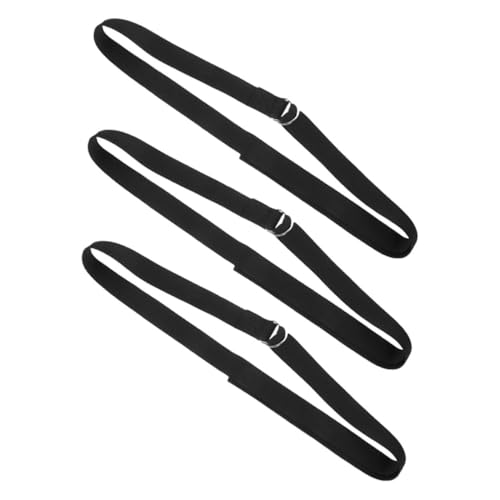 POPETPOP 3pcs Adjustable Non Elastic Yoga Straps for Stretching Versatile Workout Bands with Ring Buckle for Home and Gym Use Enhance During Exercises