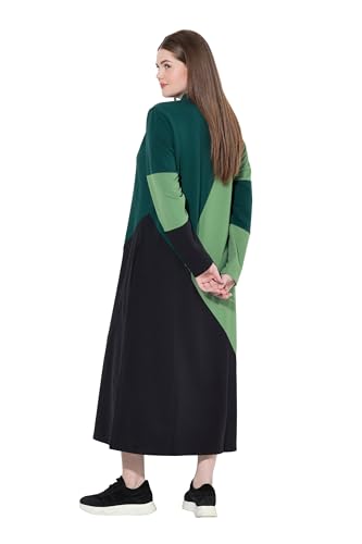 Robe en molleton coton bio grande taille Ulla Popken : le confort élégant du col bénitier
