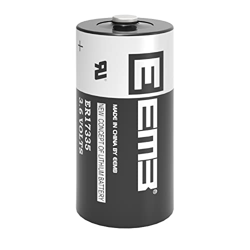 Eemb Er17335 Nonrechargeable 3.6V Lithium Battery Li-Socl₂ 2/3A Size 2100Mah High Capacity Ul Certified Single-Use 3.6V Lithium Thionyl Chloride Battery Do Not Charge Battery #TOP26