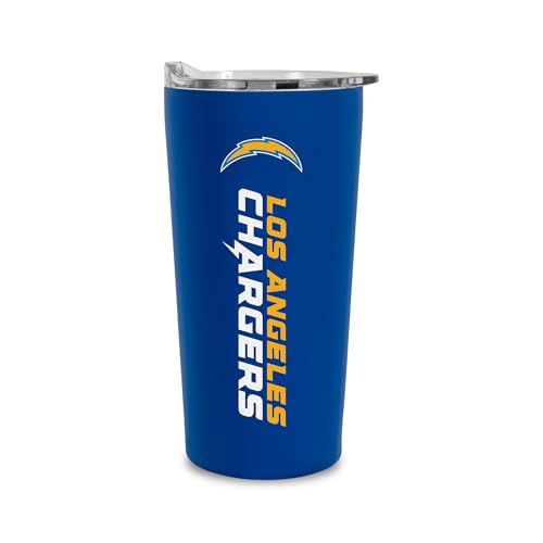 Rico Industries NFL Football Los Angeles Chargers 18oz Soft Touch Easy Grip Tumbler