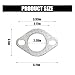 2PCS Car Exhaust Gasket, Ultra Seal 2-Bolt 2.25-Inch Exhaust Flange Gasket Standard Exhaust Gasket, Reinforced High Temperature Gasket Exhaust Flange Gasket Car Accessories