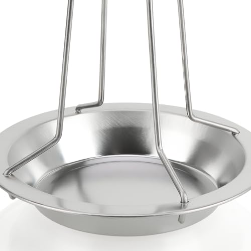 COM-FOUR® 2x Hähnchengrill - BBQ Hähnchenbräter für Grillhähnchen - Geflügelhalter zum Garen von Broiler - Brathähnchenhalter mit Auffangschale für den Ofen (02 Stück - Hähnchengrill)