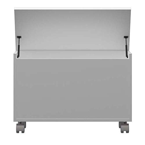 Baú Multiuso 43x75Cm C/Tampas Dobradiças Branco