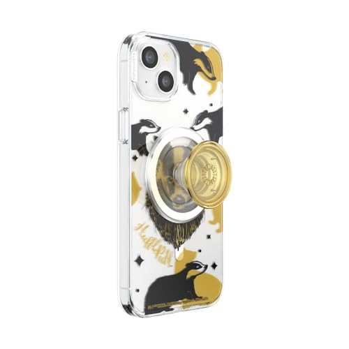 Image of PopSockets iPhone 15 Plus Phone Case with MagSafe, Wireless Charging Compatible, Harry Potter - Hufflepuff
