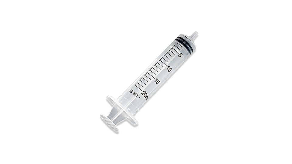 BD Luer Slip Tip Syringe only, 20 mL, #302831 (48 Count)