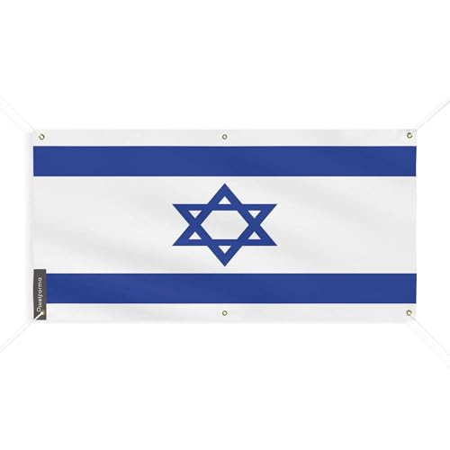 Drapeau d'Israël grand format 200x400cm idéal pour rassemblement