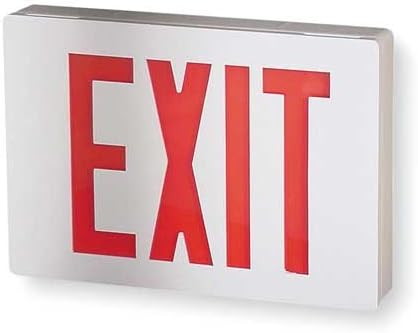 Exit Sign w/ Battery Back Up, 2.8W, Red, 1
