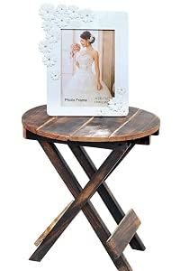 WOOD CRAFT CITY Round Wooden Coffee Table with Folding Capabilities for Living Room, Office-Round