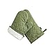 Oven Mitts and Pot Holders 4 pcs Set,High Heat Resistant 500 Degree Extra Thicken Long Kitchen Cotton Oven Glove for Cooking (12 Inch,Green)