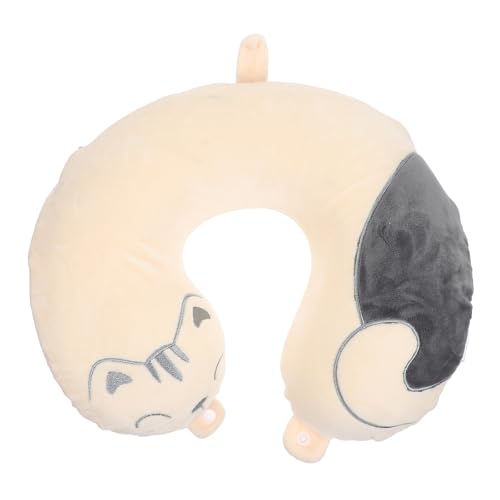 UKCOCO Almohada y Previene Inclinación Lateral Cervical en Forma de U de Algodón Cómoda y Ergonómica Que Envuelve el Cuello para y Siesta en Oficina
