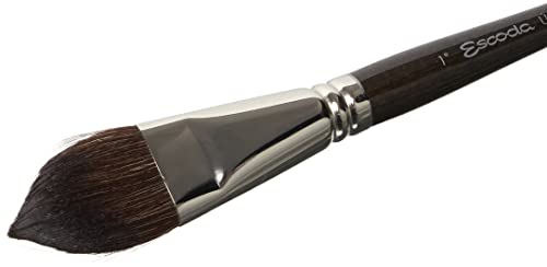 Image of Escoda Ultimo Series 1523 Artist Watercolor and Acrylic Paint Brush, Synthetic Squirrel, Flat Filbert, Size 1 inch