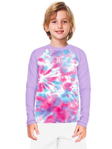 Remimi Boys Girls Long Sleeve Rash Guard UPF 50 Sun Protection Surf Swim Shirt 3-12 Years3