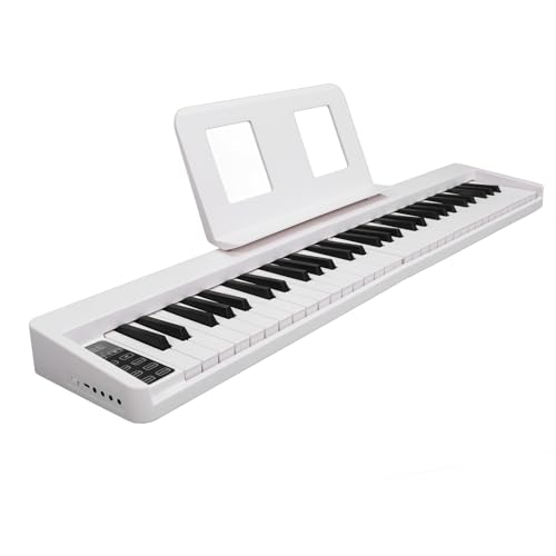 Piano électronique Pliant, Piano Pliant 61 Touches Son Clair pour une Utilisation en Extérieur (WHITE) - Les Beatles, Paul McCartney, John Lennon, RIngo Starr, George Harrison Piano électronique Pliant, Piano Pliant 61 Touches Son Clair pour une Utilisation en Extérieur (WHITE) – Image 8