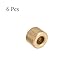 Kozelo 6pcs Sleeve Bearings - [4mm Bore Dia x 8mm OD x 6mm Length] Sintered Bronze Bushing for Industrial Equipment, Self-Lubricating, Gold Tone