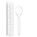 ZEML 50 Medium-Weight Disposable Plastic Soup Spoons - Clear