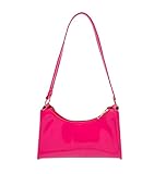 Vivienne Fox Shiny Patent Leather Mini Purse - Purses for women - Handbags for women - Y2K bag - Y2K accessories - Small Purse (Hot Pink)