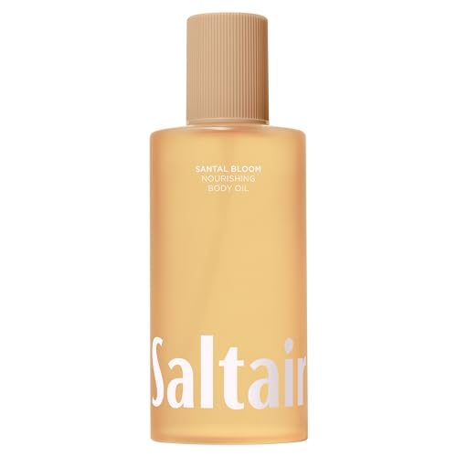 Saltair Body Oil. Jumbo Size Santal Bloom After Shower and Bath Oil for Women and Men. Botanical, Non-Greasy, and Well-Absorbing Moisturizer for Hydrating Dry Skin – 10oz Bottle