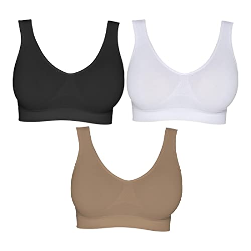 Kit com 03 Tops Hanes Alças Largas Sem Costura 5762