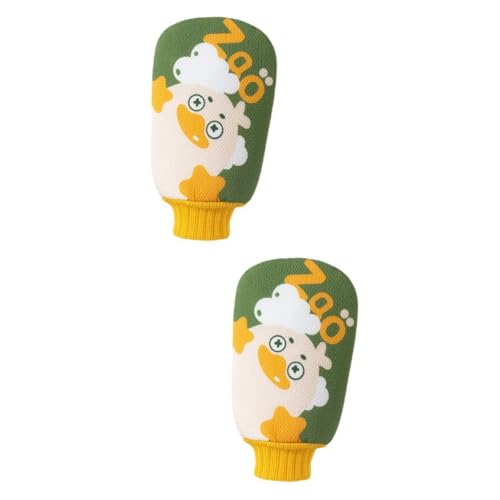 Angoily 2pcs Exfoliating Mitt Double-sided Bath Glove Loofah for Skin Scrubbing and Cleansing and Portable Shower Scrubber for Home Use