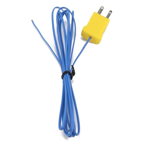 Termopar tipo K con cable PTEE aislante de 2 metros y conexión de cabezal FTARW02 3