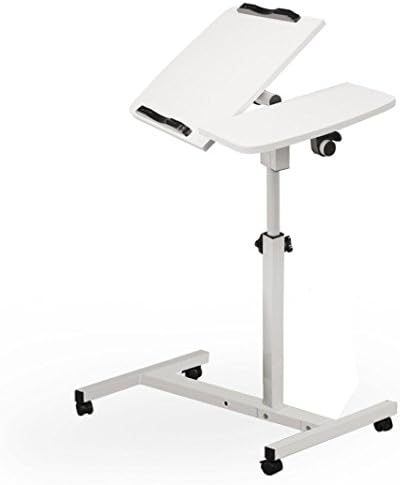 Laptop Desk,Vanvler Turn Lift Sit-Stand { Adjustable Laptop Table } Multifunction Computer Desk Cart (White)