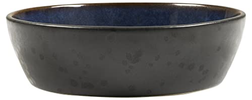 BITZ Suppenschale, Suppenschüssel aus Steingut, 18 cm im Durchmesser, schwarz/dunkelblau