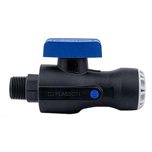 Plasson - Raccords PEHD encliquetables - Vanne 1/4 tour encliquetable TEKPLASS PE Ø25 - Mâle 3/4'' (20/27) sans prise de purge