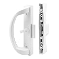 Prime-Line C 1263 Diecast, White, Patio Door Handle Set with Clamp Upgrade (Single Pack)