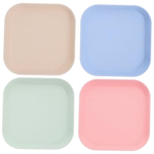 ifundom 4pcs Cat Dishes Non Slip Feeding Bowls for Small Legged Cats Easy to Food Water Plates for Dry Wet Food