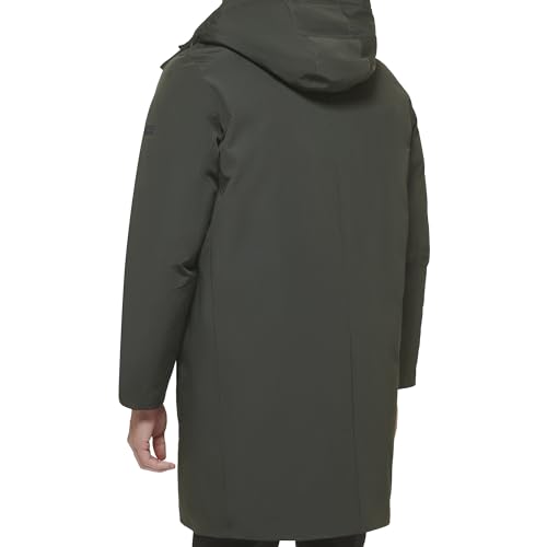Image of DKNY Men's Water Resistant Hooded Logo Parka Jacket