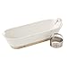 Mud Pie 46000200 - Juego de cortadores de pan (12,7 x 38 cm), color blanco