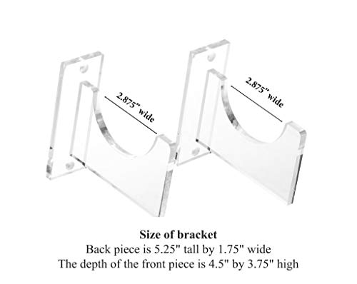 Better Display Cases Wall Mount For Baseball Bat Display Tube Holder (Brackets Only) (A023-Bbt-Ll) #TOP4