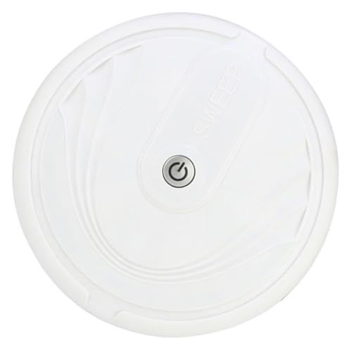 Milisten Robot Balayeur Intelligent Blanc 1pc pour Maison, Nettoyage Silencieux des Poils et Poussières, Aspirateur Automatique Compact pour Sols Durs et Tapis