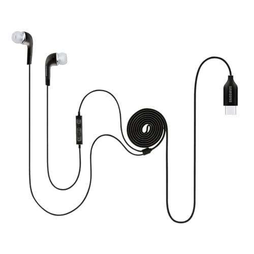Image of Original Type-C Earphone Compatible with All USB-C Smartphones Including Samsung S24 /S23 /S22 Ultra, Stereo Sound, a Built-in Microphone for Clear Calls, and Noise Isolation for immersive Audio (Black)