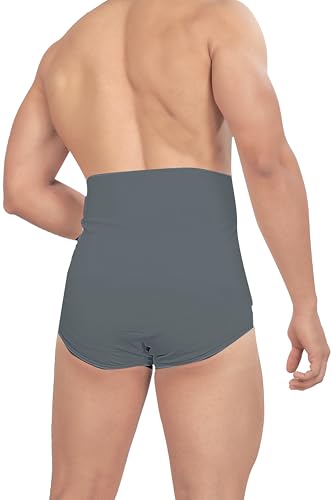 Image of MIZUNA Men's Microfiber Waist Cincher Body Shaper Seamless Tummy Tucker Panty Shapewear Waist Slimming Shaper Briefs