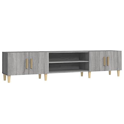 vidaXL Mueble para TV Madera contrachapada Gris Sonoma 180x31,5x40 cm