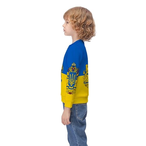Ukraine FlagChildren's Casual Pullover Sweatshirt Loose Fit8-10Y3
