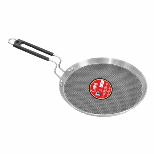 Image of Tawa for Roti and Dosa | Triply Honeycomb Tawa 32cm | Induction Base Dosa Tava Non Stick | Perma-Cool Handles | Base & Induction Compatible | Metal Spoon Friendly | Sturdy Handles