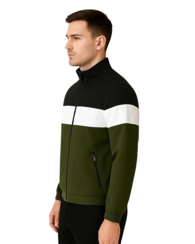 Image of Men's Lightweight Windcheater Zipper Jacket - Gym, Rider Winter Jacket for Men - Thin Wind Sheeter Zip-up Sports Jacket for Man