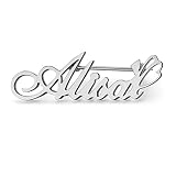 Stainless Steel Hollowed out English alphabet Name Brooch Vintage Brooch custom made, Rose Gold, Stainless Steel, gem na