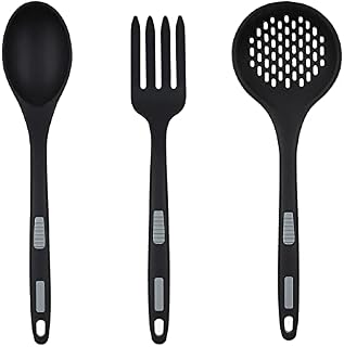 KONOLL Large Silicone Cooking Spoons, 3 Pack Non-Stick Heating Spoon, Heat Resistant Kitchen Tools for Mixing, Serving, Draining, Stirring