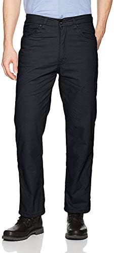Smith's Workwear Men's Canvas Fleece Lined 5 Pocket Pant, Dark Navy, 40x30