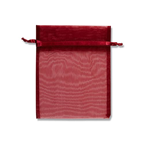 【ケース販売】HEIKO ギフト巾着袋 オーガンジーバッグ M ワイン 008705037 1ケース(10枚入×200束 合計2000枚)